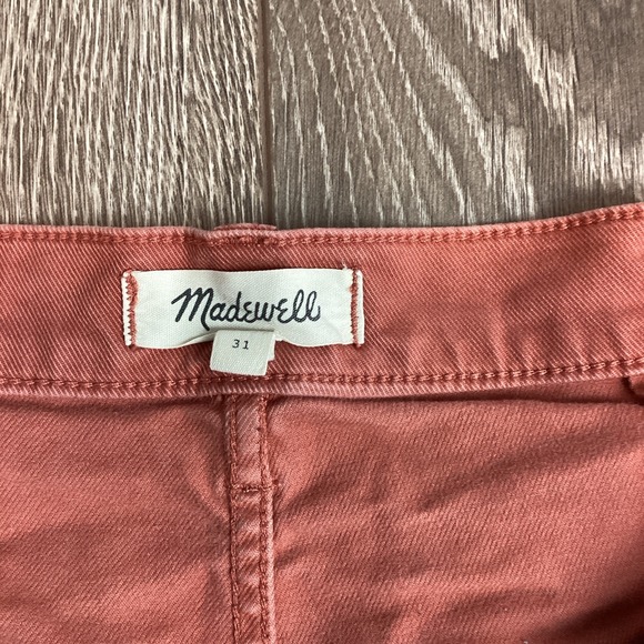 MADEwell Shorts‎ Women's Pink Salmon Orange 31 Pockets chino - Picture 3 of 7
